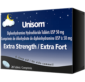 Emballage unisom comprimés sommeil extra-fort